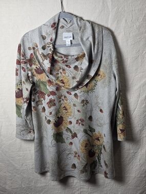 Liberty Lane Floral Cowl Neck Tunic